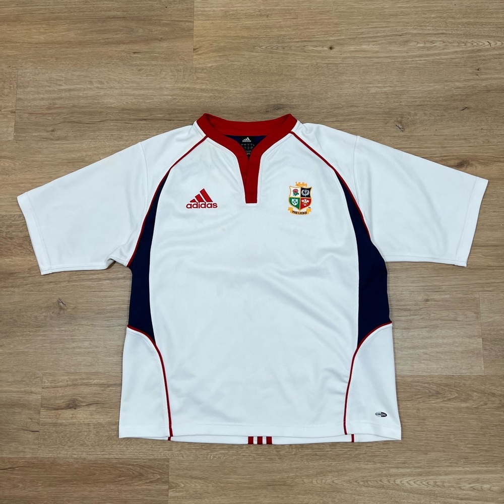 Adidas White & Red British & Irish Lions 2005 Training Rugby Union Jersey Size L
